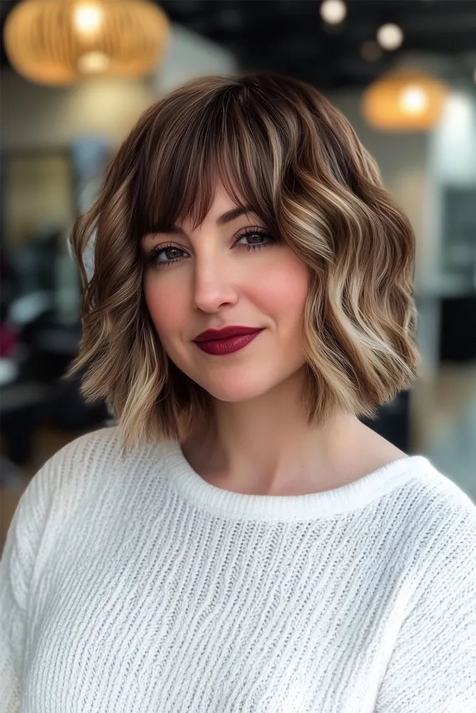 2026년 긴 얼굴에 어울리는 짧은 헤어스타일 42가지' title=