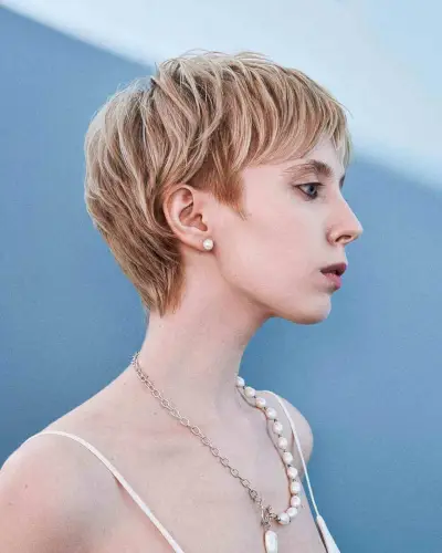 Heavily Layered Pixie with an Undercut
