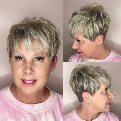 Platinum pixie with an undercut