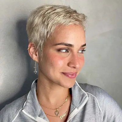 Beautiful Very Short Choppy Pixie Haircut