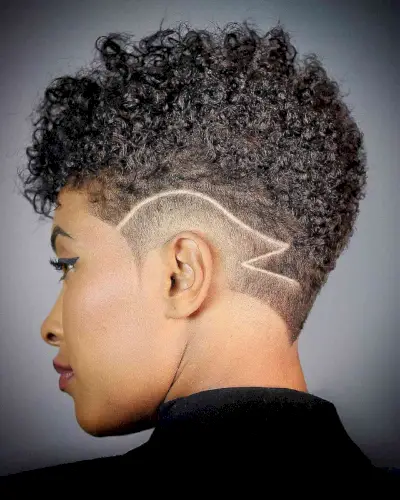 Edgy hairstyle for black women
