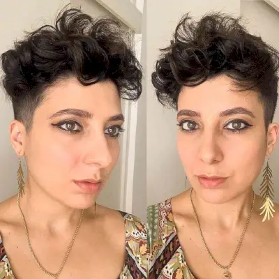Short and Edgy Cut for Curly Hair