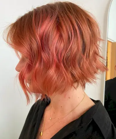 Short choppy haircut