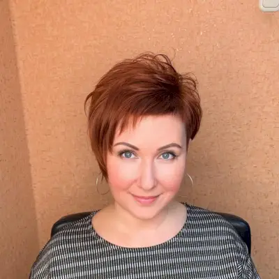 Short shaggy pixie cut