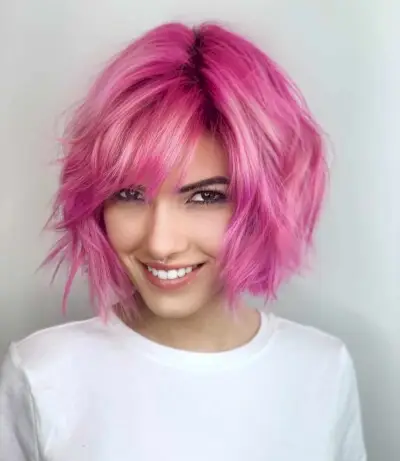 Funky bob with side bangs