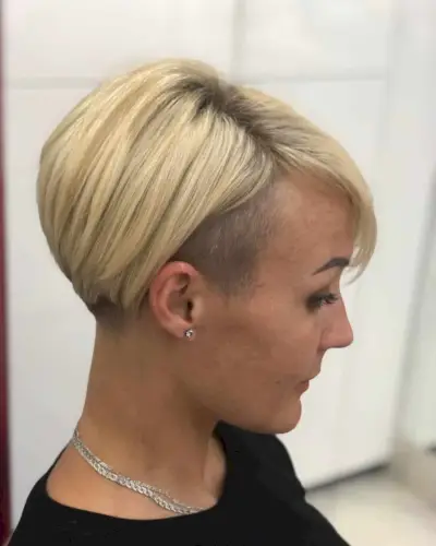 Short hair with shaved sides