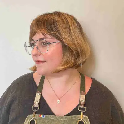 Jaw-Length French Bob with Soft Bangs for Chubby Faces