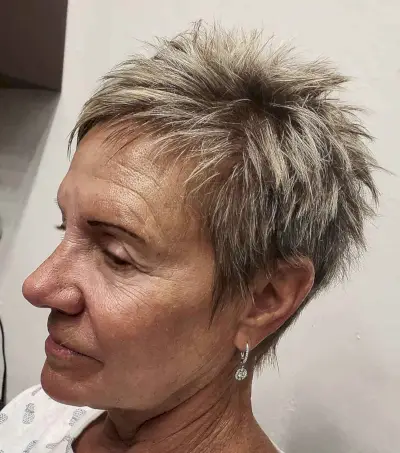 Grandma-Inspired Short Spiky Pixie