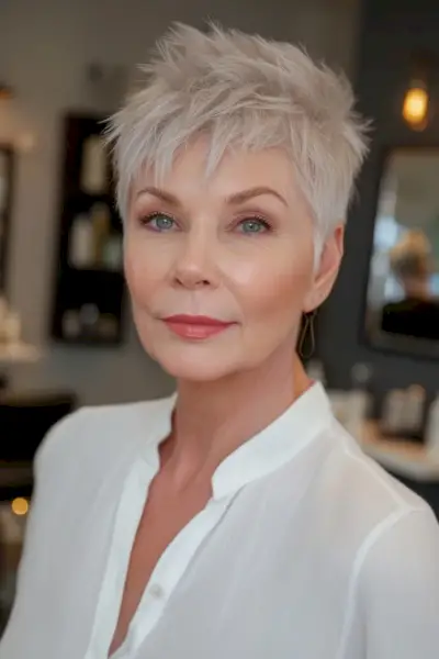 Spiky Short Pixie Cut with Bangs