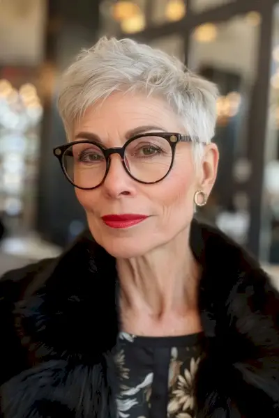 Edgy Pixie with Spikes for Women Over 60