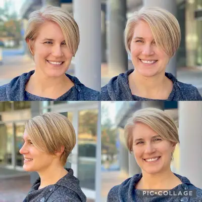Side-Parted Long Pixie with Long Bangs