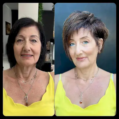 Asymmetrical Long Pixie with Highlights for Thin Hair