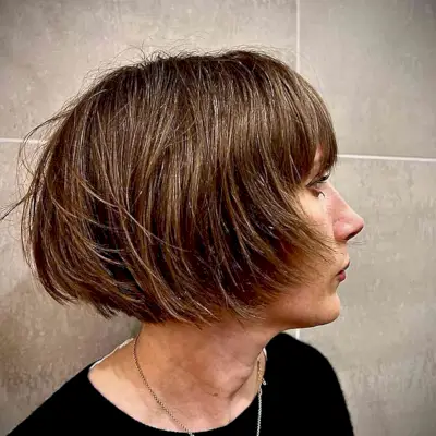 Wispy Short Bob Cut for Straight Hair