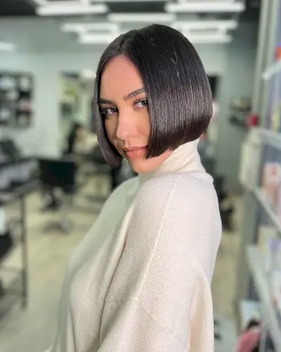 ultra sleek bob hairstyle