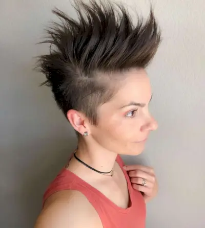 Trendy Spiky and Feathered Faux Hawk