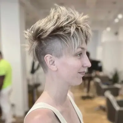 Short and Spiky with Choppy Bangs