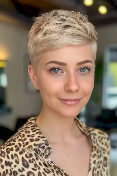 feminine layered pixie with spikes