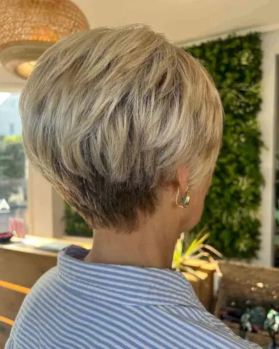 Lovely Tapered Bixie with Dark Roots