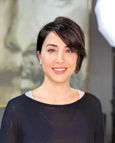 Brunette Pixie Bob with Long Side Bangs