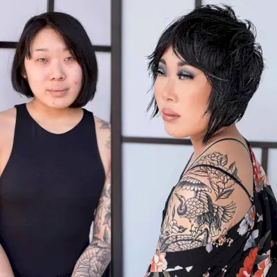 short and messy bixie hairstyle