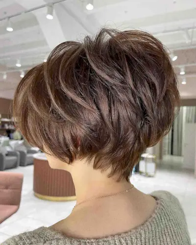 edgy textured pixie bob