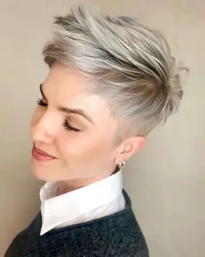 disconnected undercut pixie for women with finer hair