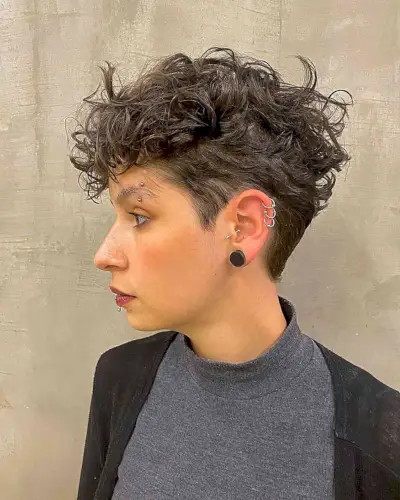 Short Curly and Thin Hair
