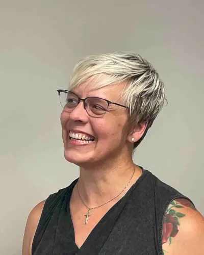 Simple Short Choppy Pixie for Thinner Hair