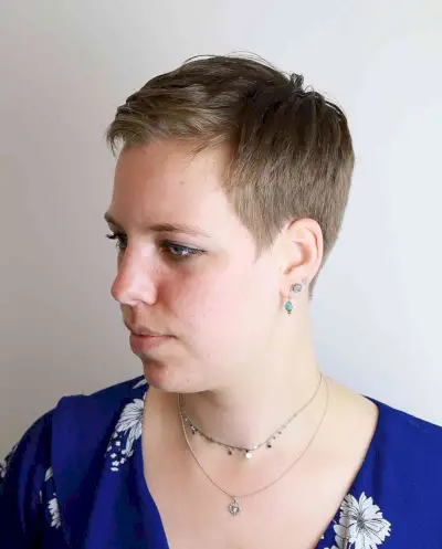 Extra Short Tapered Pixie for Thin Brown Hair
