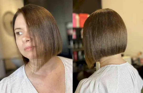 Neck-Length Inverted Cut for Thin Tresses