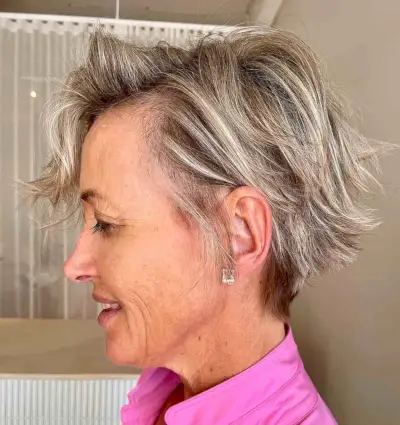 Teased Pixie Hairstyle for Thin Hair