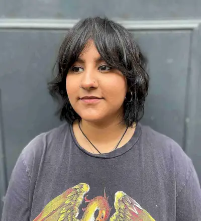 Shaggy Feathered Bob for Thin Hair