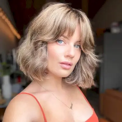 Blunt Bob with Choppy Bangs