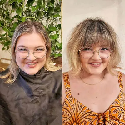 Chic Short Layered Bob with Fringe for Round Faces