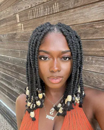 Beautifully Braided Bob for Natural Hair