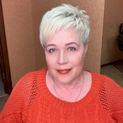 Textured pixie for feminine women over 50