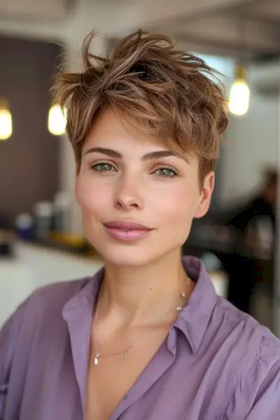Classic Textured Pixie Cut for Women