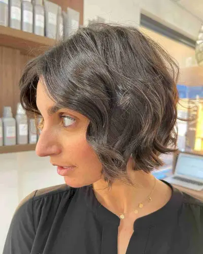 Chin-Length Wavy Bob