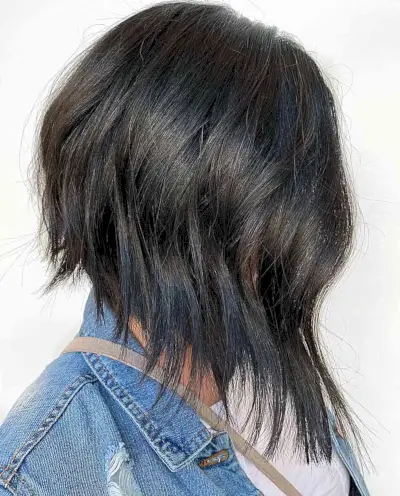 Short Casual Choppy A-line Bob for Dark Hair