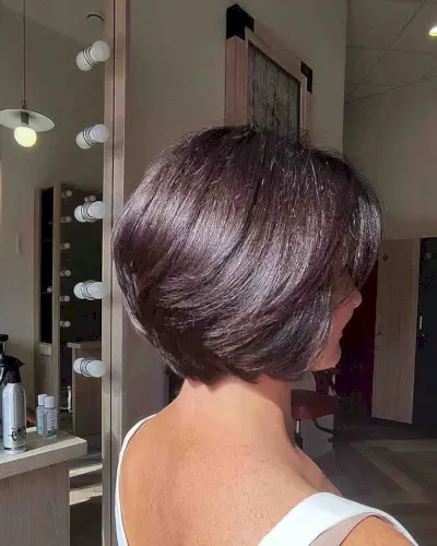 Beautiful Short Dark Burgundy Hair