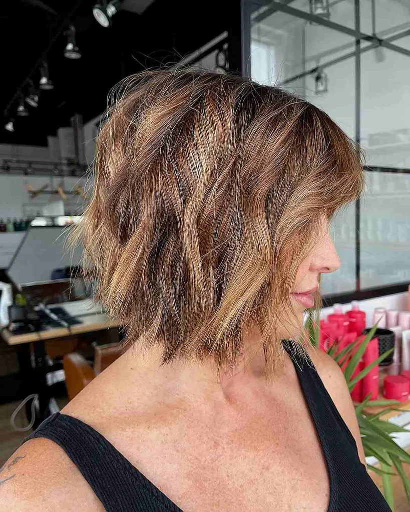 두꺼운 헤어스타일을 위한 트렌디한 초피 컷' title=