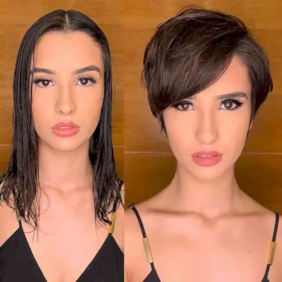 Voluminous Short Pixie with Sweeping Bangs for Thin Hair