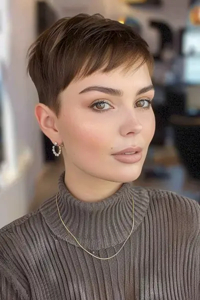 Thin Short Pixie Haircut