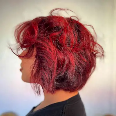 Messy Bright Red Merlot Bob