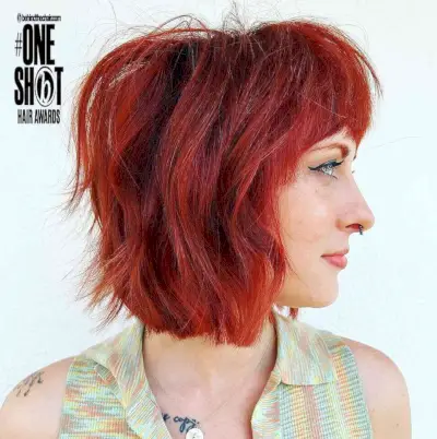 Short Lived-In Bright Red Bob Style