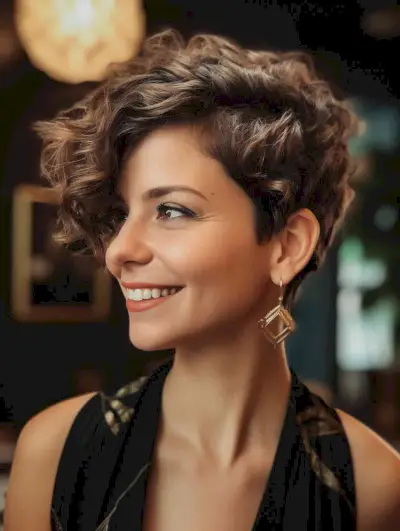Textured Pixie Cut with Waves