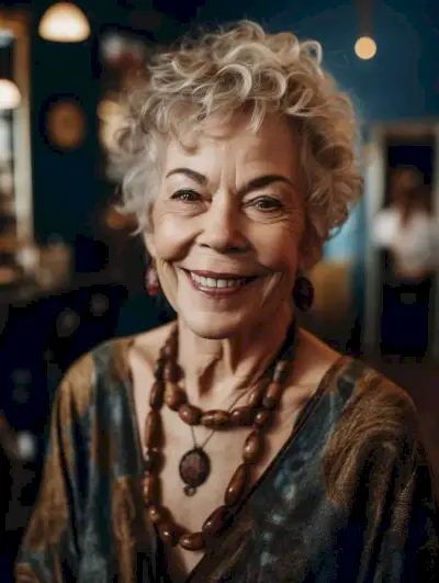 Sassy Wavy Cut for Women Over 70 with short hair