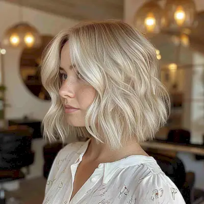 Beachy Waves in Short Hair
