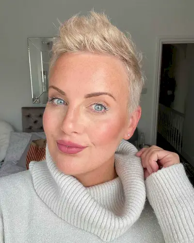 Very short spiky pixie cut