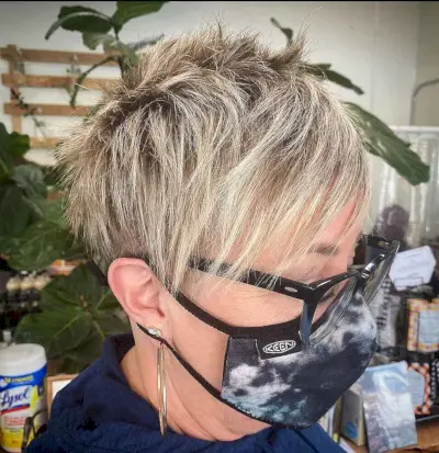 Sassy and spiky pixie for women over 50